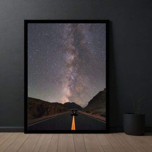 Framed Poster of Sarchu's Stunning Galaxy View