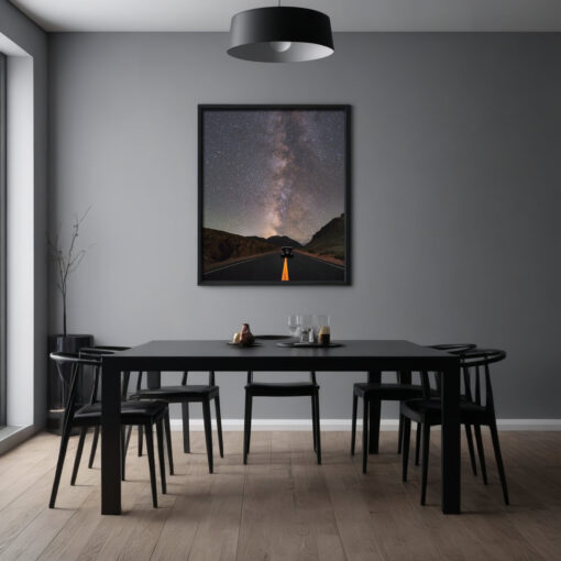 Framed Poster of Sarchu's Stunning Galaxy View - Image 5