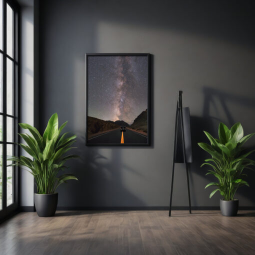 Framed Poster of Sarchu's Stunning Galaxy View - Image 4