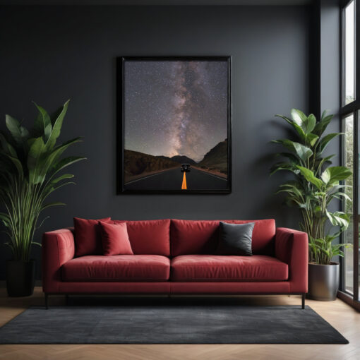 Framed Poster of Sarchu's Stunning Galaxy View - Image 2