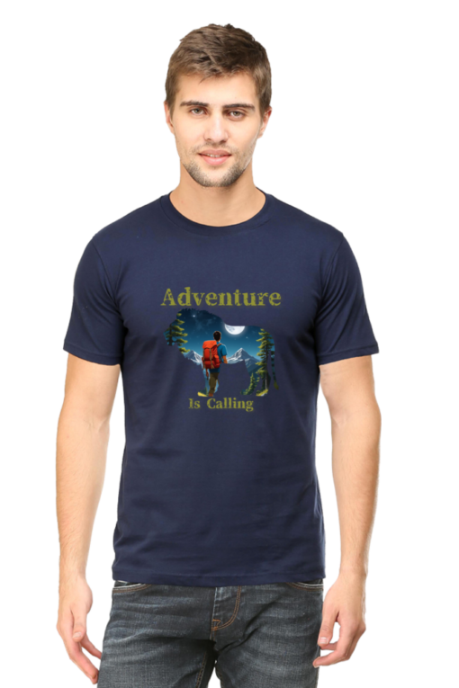 Answer the Call: 'Adventure is Calling' Unisex Cotton Tees in Vibrant Colors - Image 4