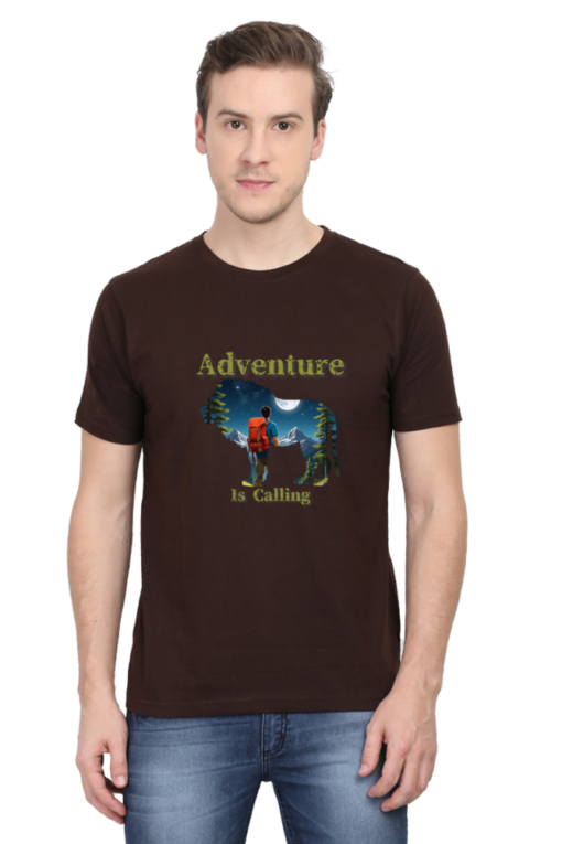 Answer the Call: 'Adventure is Calling' Unisex Cotton Tees in Vibrant Colors - Image 2